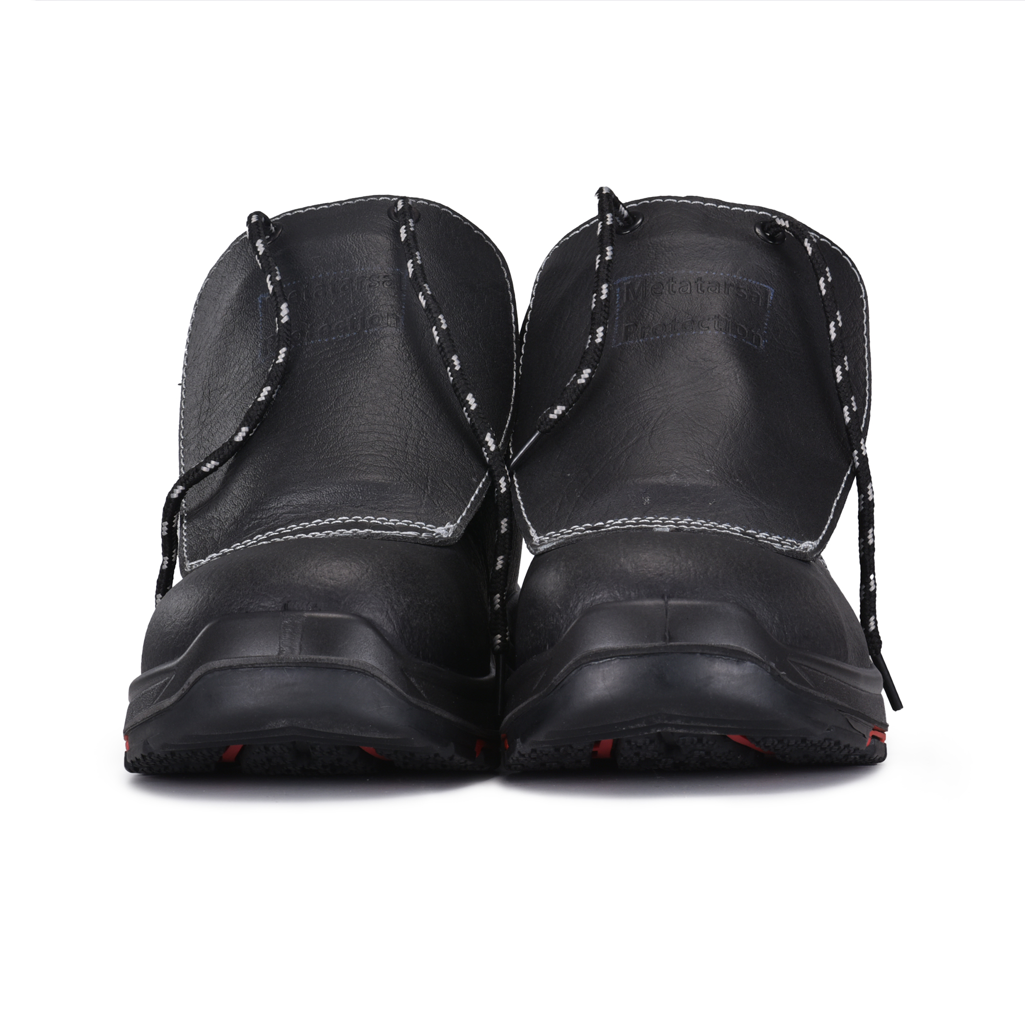 Sepatu bot pekerjaan pengelasan pu karet hitam sepatu bot kerja m-8027pr