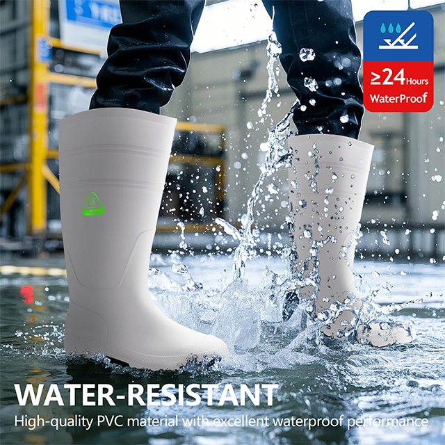 Industri Makanan PVC Rain Boots W-6036 Putih