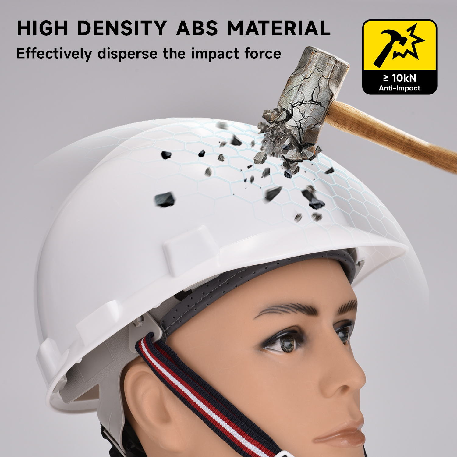 Helm Keselamatan Penambang & Konstruksi W-003 White