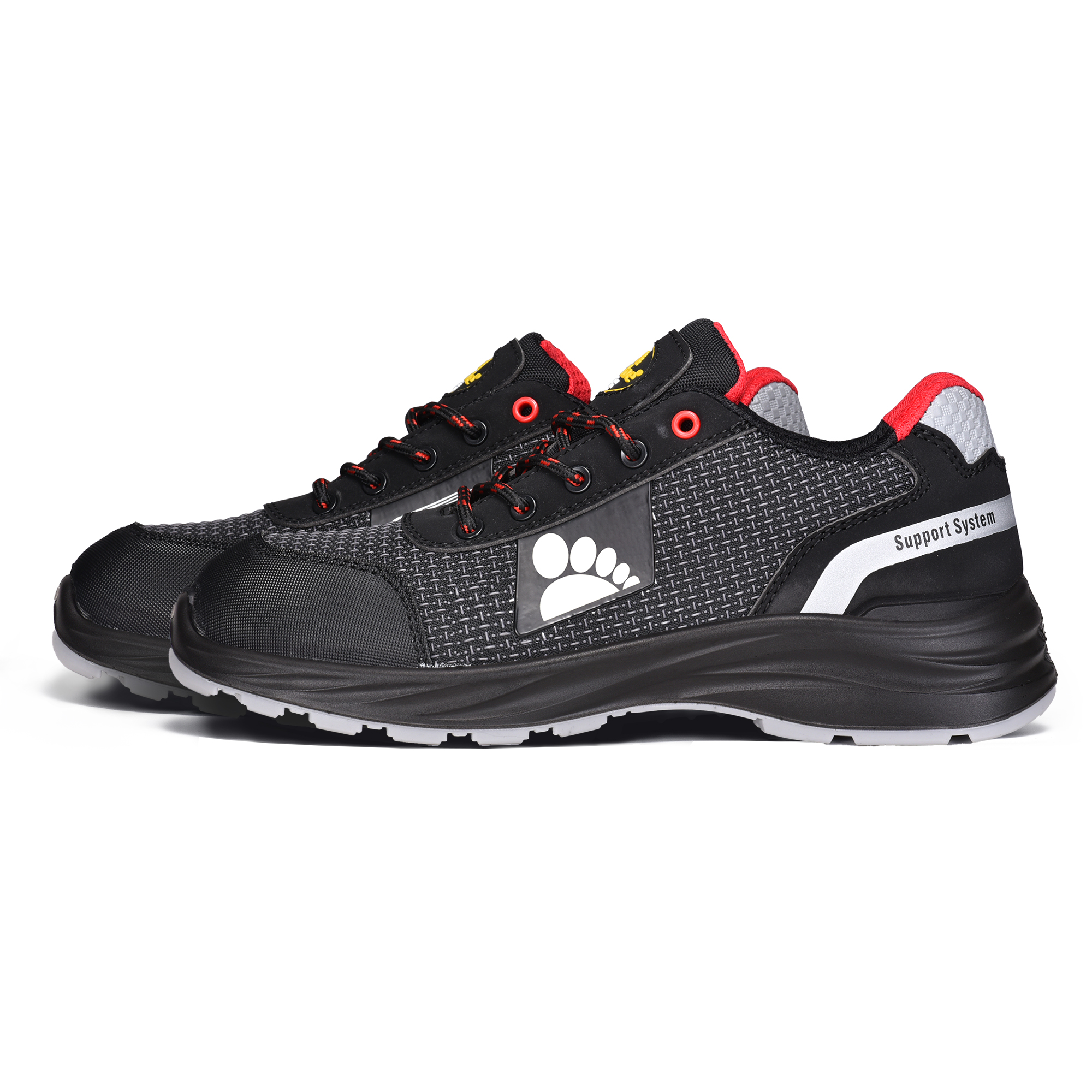 Sepatu keselamatan pu-tek s1p ringan dengan toe composite toe & kevlar l-7512