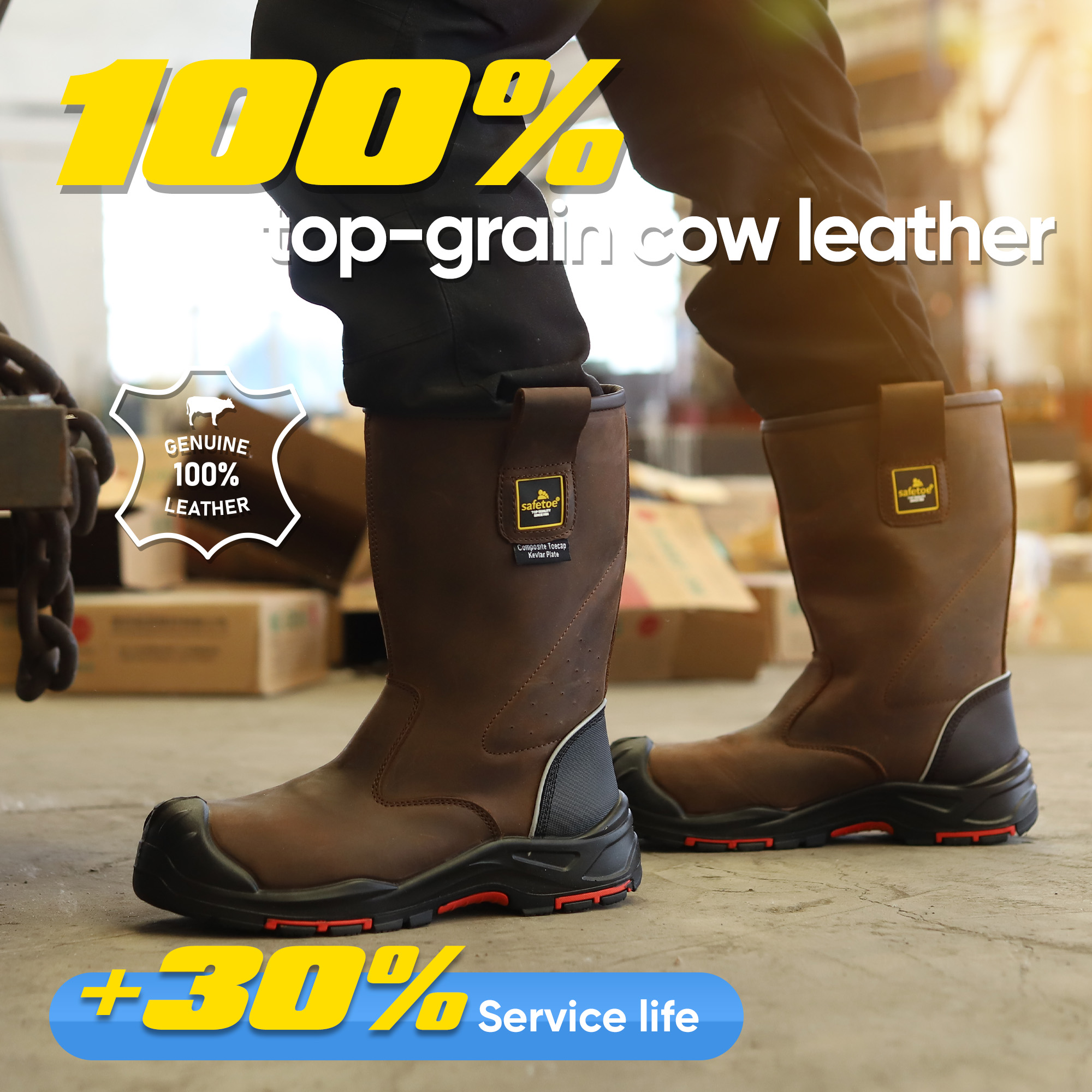 S3 Oil Industry Boots Safety Rigger Boots Work H-9437 