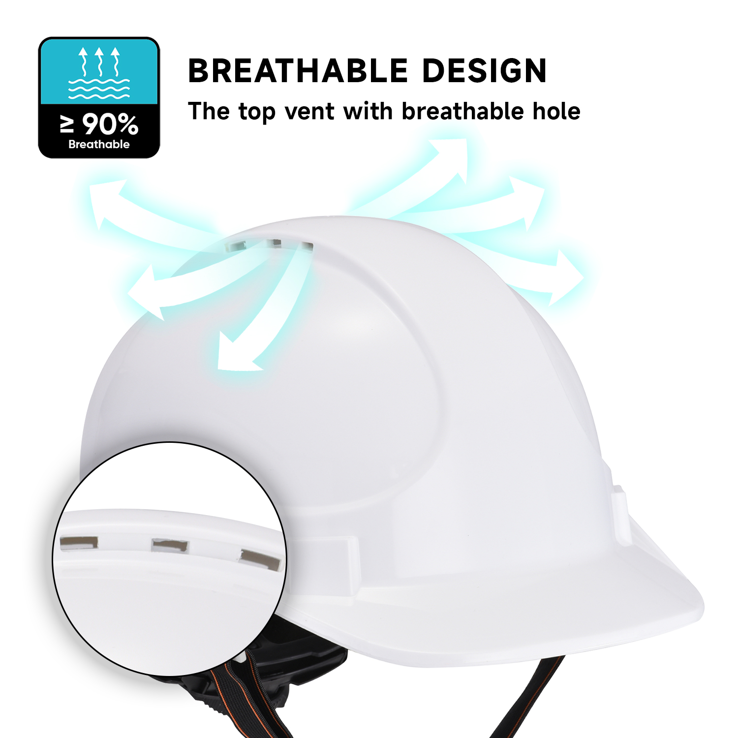 Konstruksi Helm Topi Keras W-018 Putih