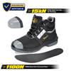Situs pelat stainless steel vortigard ™ sepatu pelindung hitam sepatu kerja M-8027