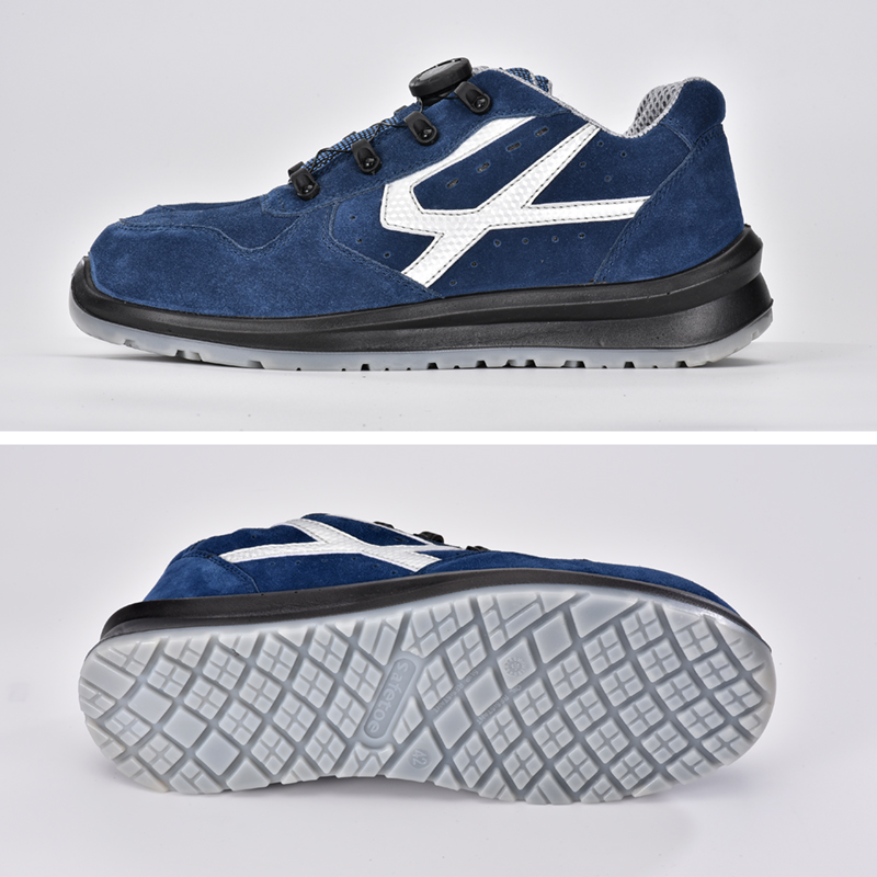 Sepatu keselamatan gratis logam sporty dengan tls penutupan L-7328