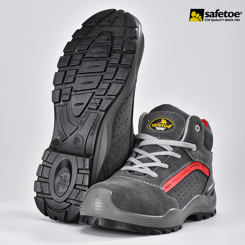 Footwear Keselamatan Logistik S1P Boots Work M-8377 Grey