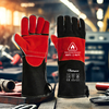  Sarung Tangan Tenaga Kulit Tahan Sarung Tangan Tahan FL-1023 Hitam & Merah