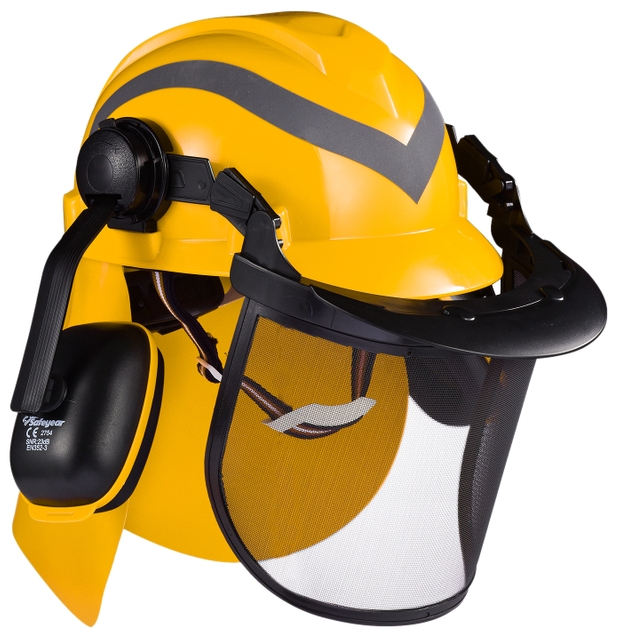 Helm pengaman perlindungan perisai wajah M-5009 Kuning