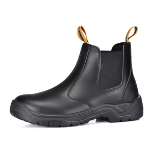 Sepatu Safety Slip-On Hitam dengan Ujung Baja | M-8025 SiteShield Pro